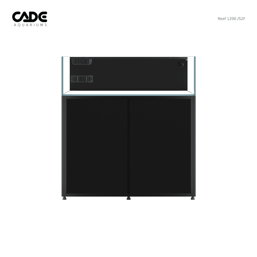 CADE Reef Frag S2/F 1200 shallow coral frag tank with 1200mm footprint, clear glass display and integrated sump system