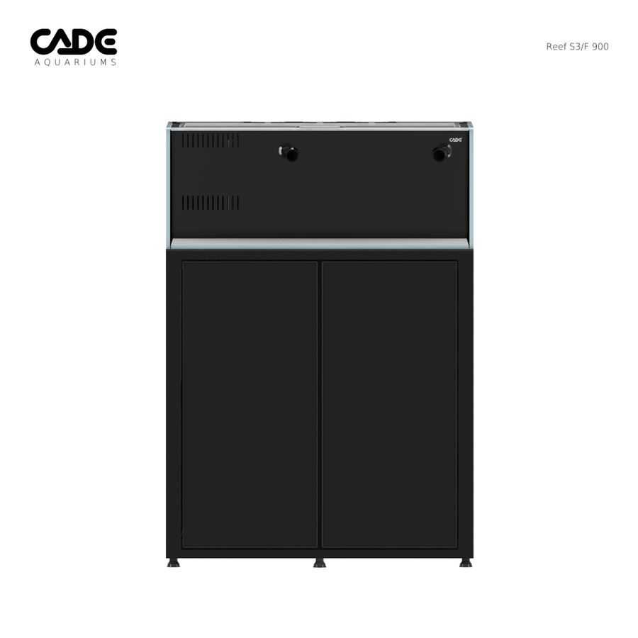 CADE Reef Frag S3/F 900 shallow 900mm coral frag tank with wide display area, premium glass, cabinet, and sump filtration