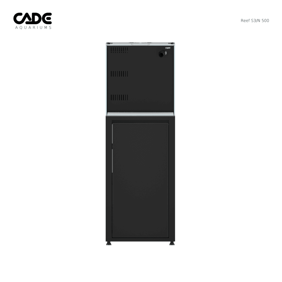 CADE Reef Nano S3/N 500 500mm nano reef tank with premium glass, cabinet stand, and integrated sump filtration