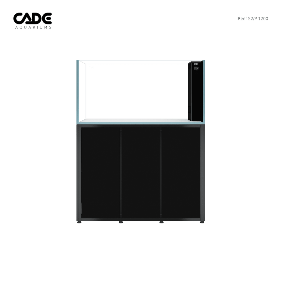CADE Reef Peninsula S2/P 1200 reef aquarium with 1200mm peninsula design, three-sided viewing, cabinet and sump system