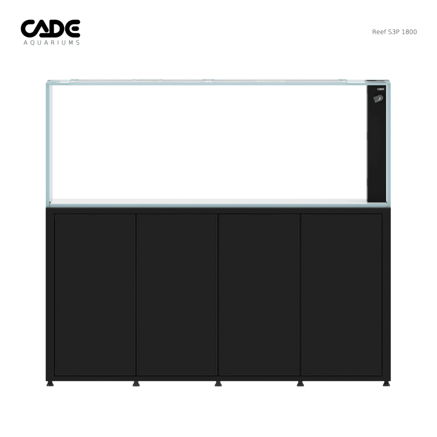 CADE Reef Peninsula S3/P 1800 large 1800mm peninsula reef aquarium with three-sided viewing and integrated sump cabinet
