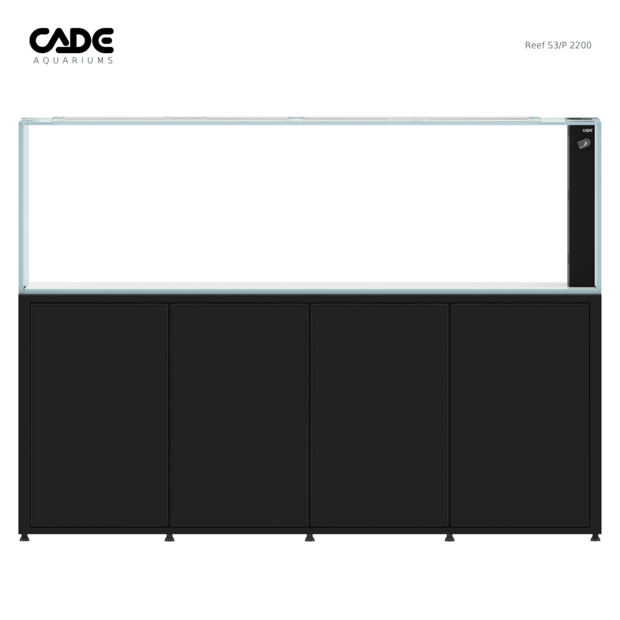 CADE Reef Peninsula S3/P 2200 large 2200mm peninsula reef aquarium with three-sided viewing and integrated sump system